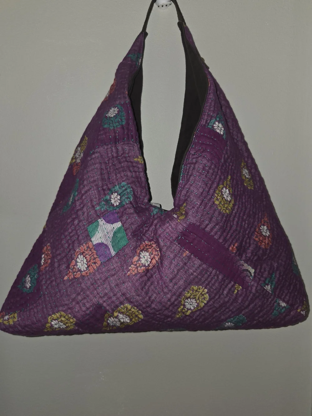 ✨ SARI BARI Recycled Kantha Patchwork Hobo Bag ✨